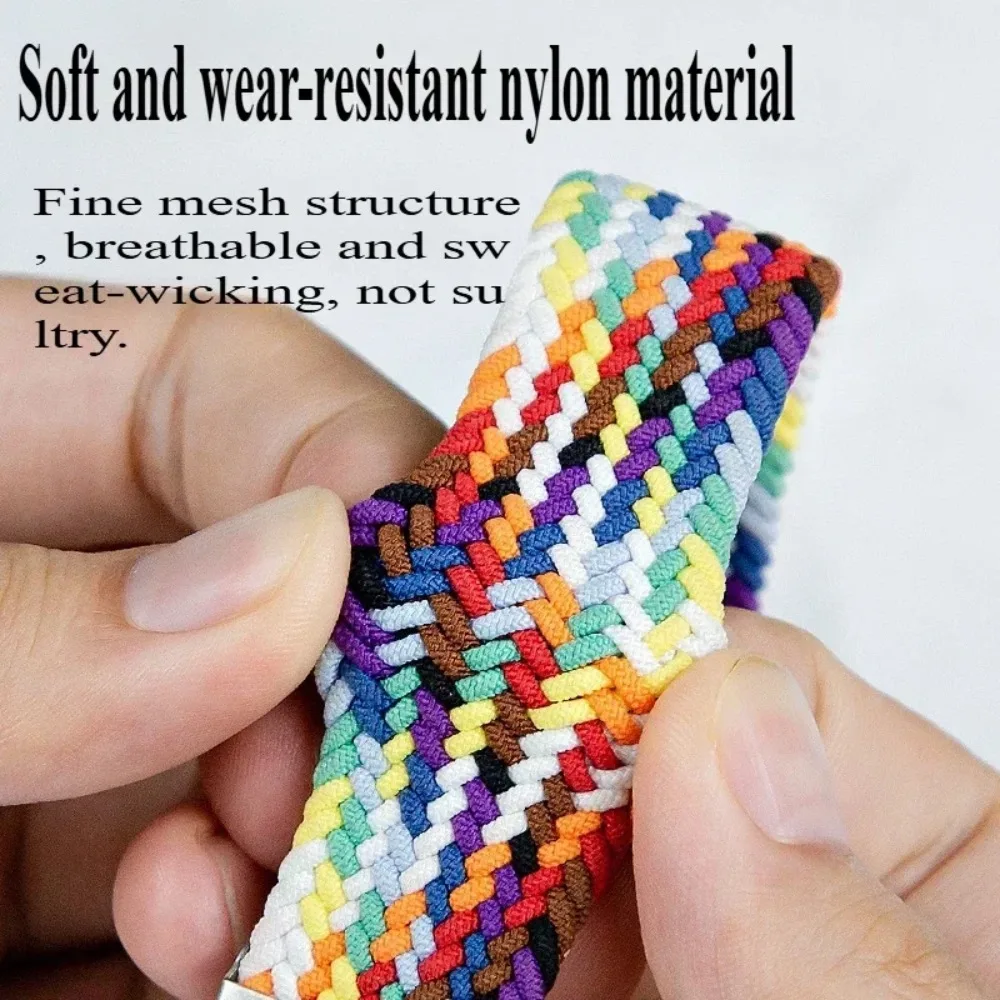 20mm 22mm Nylon Braided Strap For OPPO Watch S X3 X2 X Parachute Buckle Comfortable Wristband Oneplus Watch 4 3 2 Lite Accessory