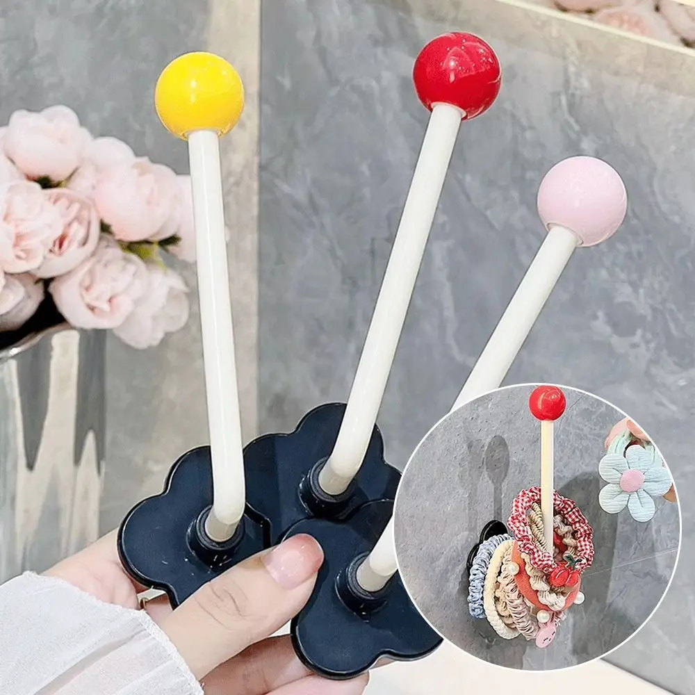 New L-Shape Hairband Storage Hook Punch Free Wall Mounted Cloth Hanger Dopamine Kitchen Storage Rack