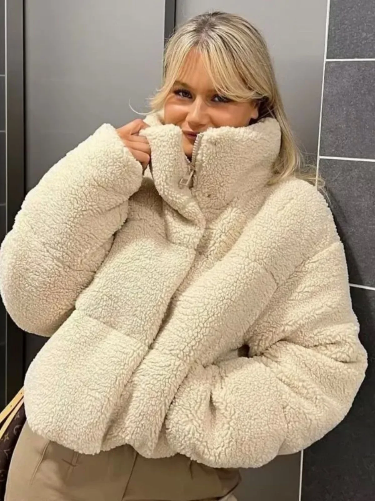 

Повседневное или бархатное хлопковое пальто Jaet Pure Color Street Sle, свободное длинное пальто на молнии, женское модное зимнее пальто