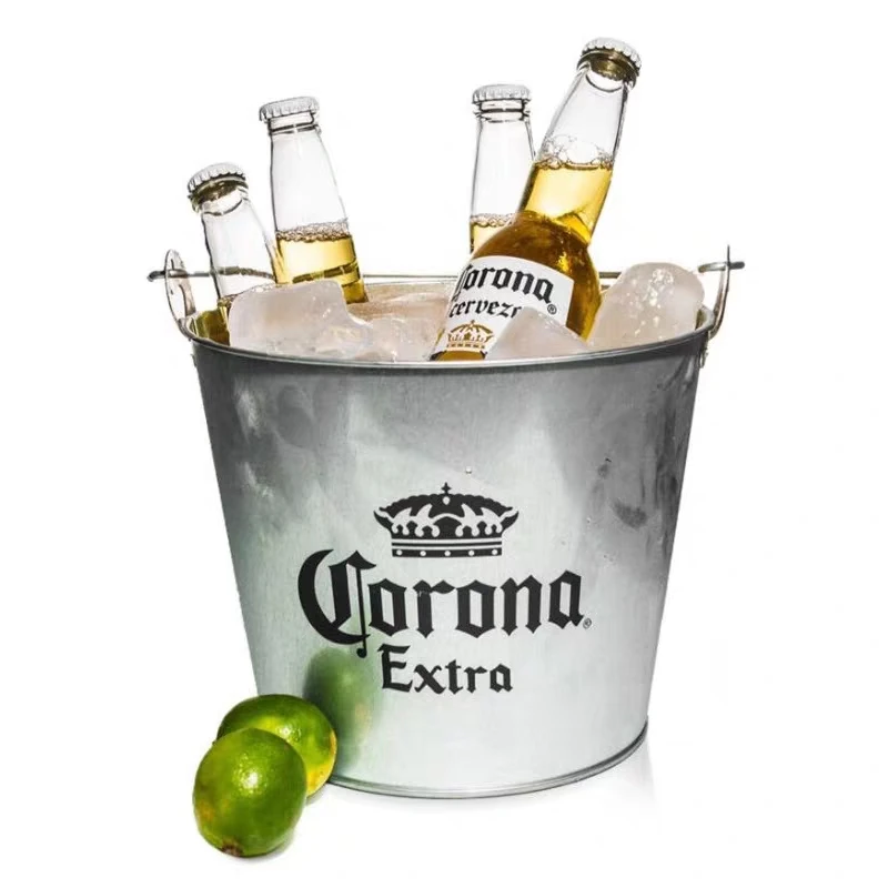 

Ведро для льда в стиле ретро, домашнее портативное железное ведро для льда, уличное шампанское, красное вино, охлажденное пиво, КТВ-бар