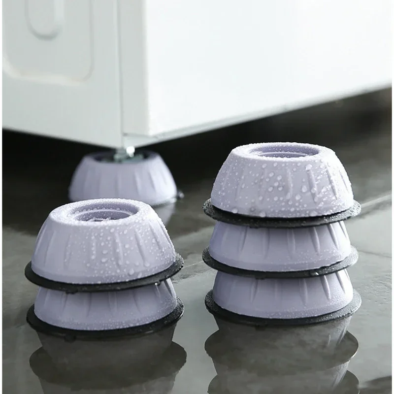 4pcs Automatic Washing Machine Feet Raised Anti-slip Feet Refrigerator Base Furniture Booster Pad Roller Shock Absorber