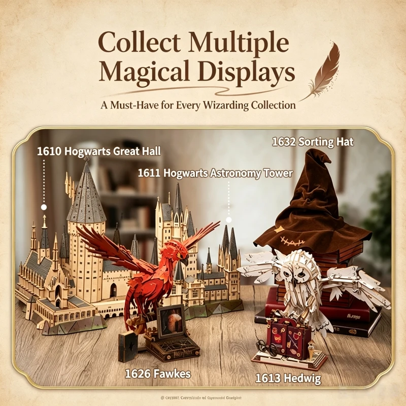 Officially Licensed & Highly Restored Puremind Harry Potter Fawkes Phoenix Building Block Model DIY Assembly Toy Gift for Boys view 5