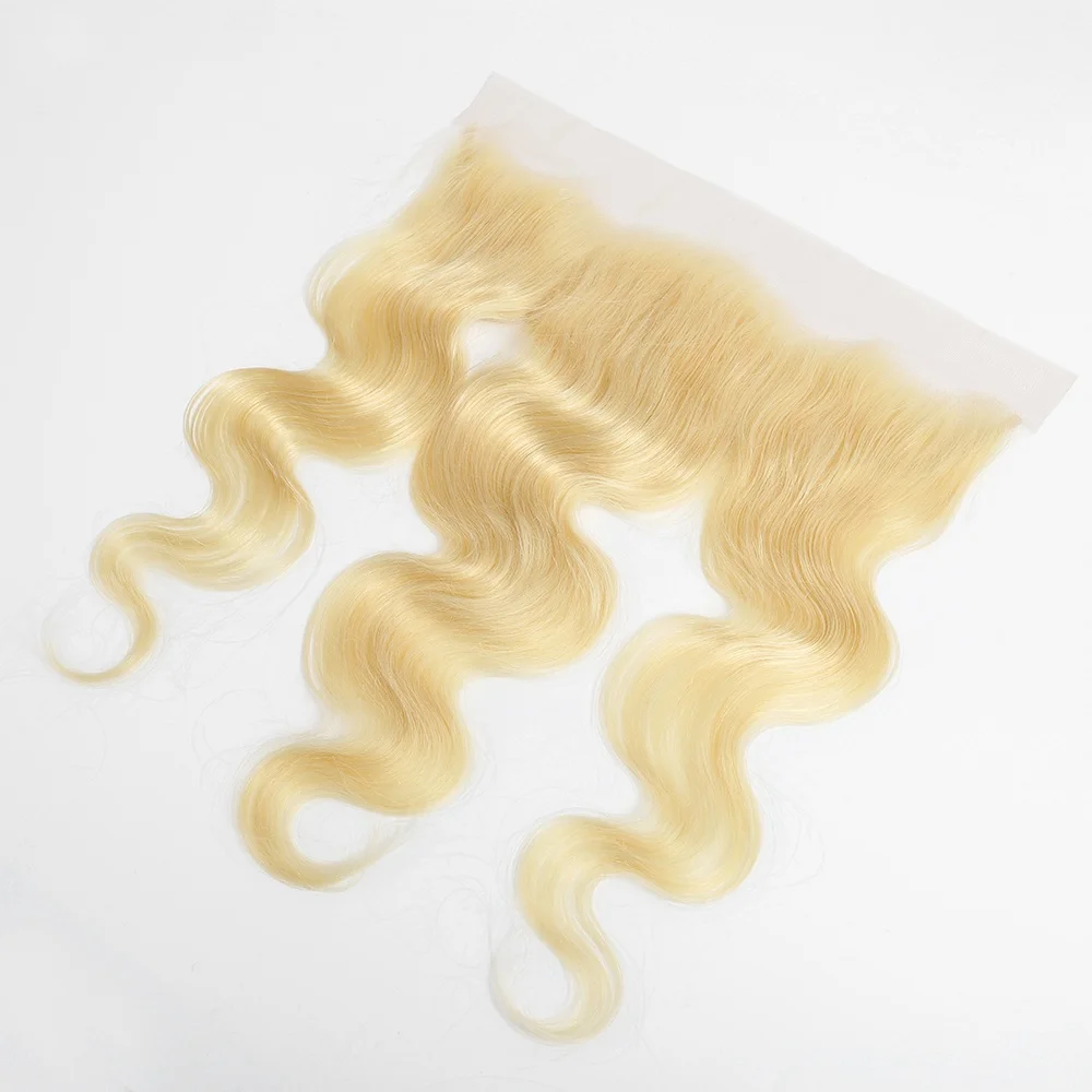 13x4 blonde Echthaar Spitze Frontal verschluss Newmi vor gezupft transparente Spitze Frontal natürlichen Haaransatz 4x4 Spitzen verschluss