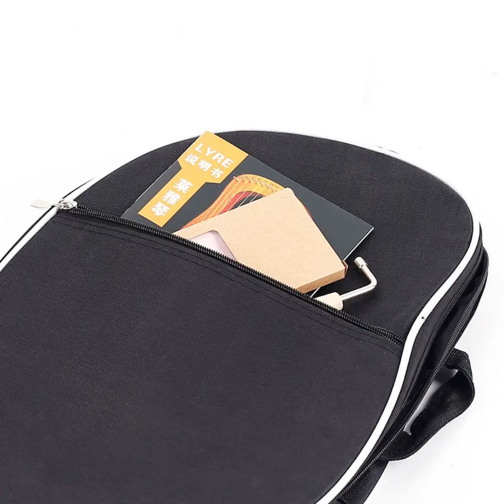 Universal Lyre Harp Bag Waterproof 10/16/19 Strings Lyre Storage Bag Case Zipper Portable Lyre Harp Handbags School