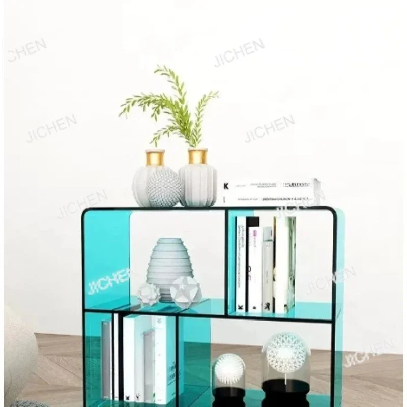 HSNordic Acrylic Multi-layer Storage Shelf Living Room Sofa Side Table Bookshelf Bedroom Bedside Table Multi-functional Furnitur