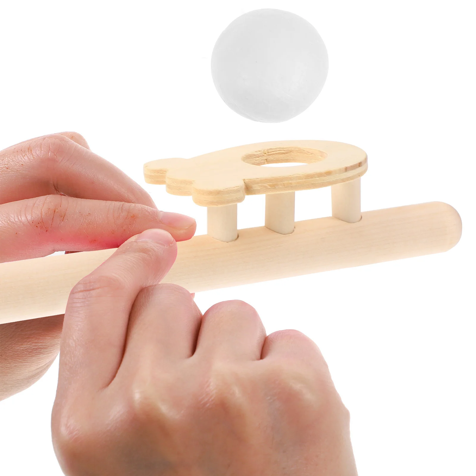 5 pièces boule de soufflage flottante en bois jeu de compétences d'équilibre pour enfants adultes fête amusante activité de plein air jeu de soufflage, soulagement du stress,