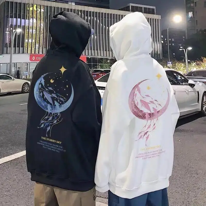 العصرية الصوف مبطن مقنعين البلوز للرجال الخريف الشتاء صالح تنوعا الكورية نمط زوجين سترة الربيع ملابس فضفاضة