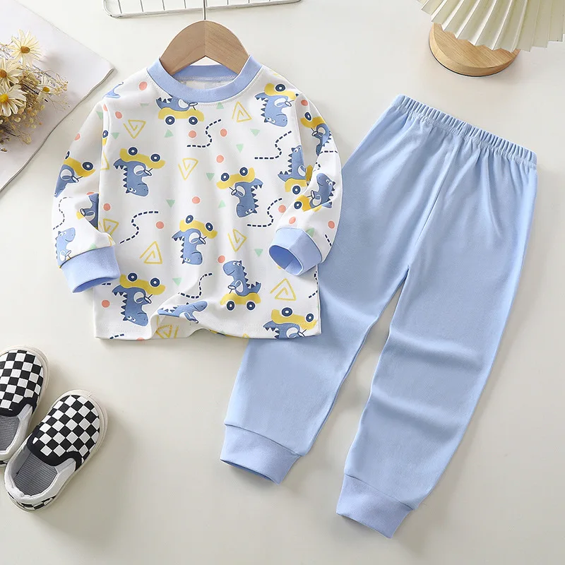 Spring Autumn Children Pajamas Set Kids Baby Girl Boys Underwear Clothing Long Sleeve Sleepwear Pajamas Sets Kids Clothing