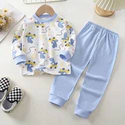 Spring Autumn Children Pajamas Set Kids Baby Girl Boys Underwear Clothing Long Sleeve Sleepwear Pajamas Sets Kids Clothing