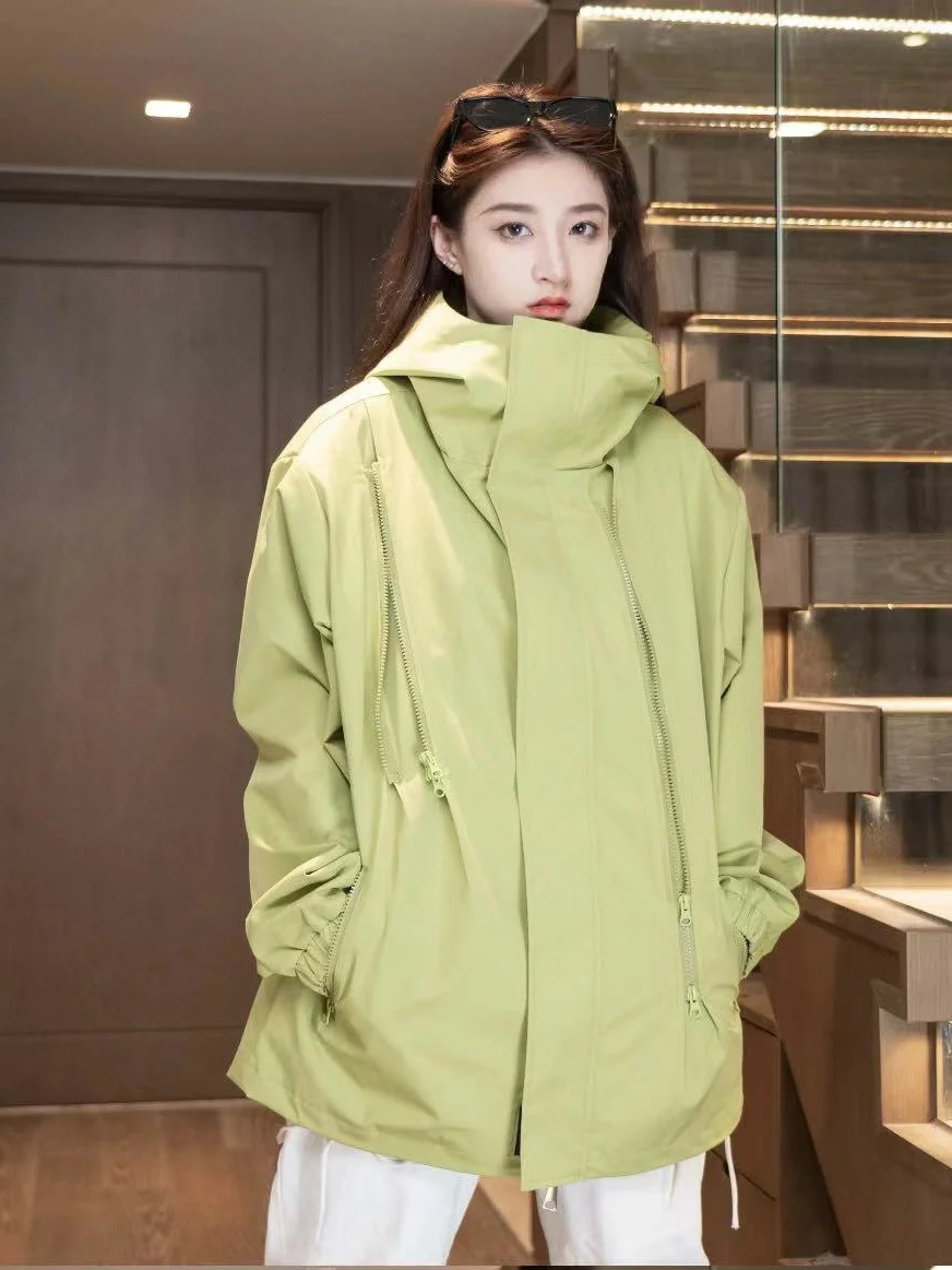 

Байкерские куртки Женская куртка на молнии Осень Кашемир Бархат Плюшевый меховой воротник Нечеткий Уютный Нежный Дом Удобный для кожи Осень среднего возраста