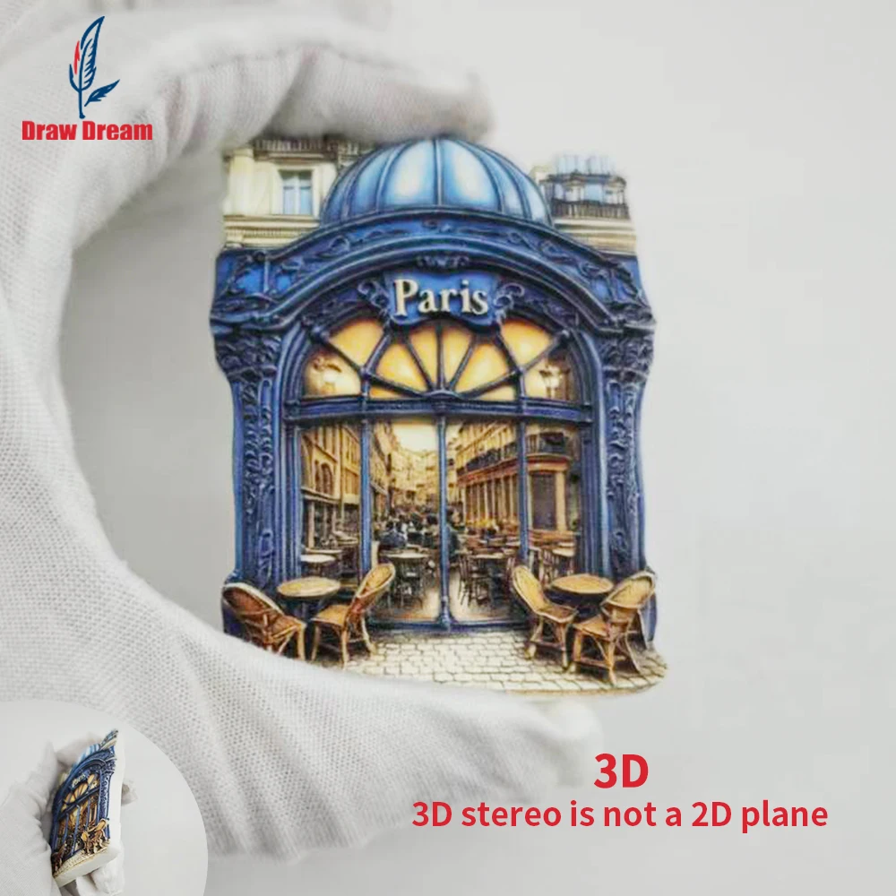 Imán para refrigerador de París, colección de recuerdos de viajes por el mundo, adecuado para decoración del hogar y la oficina, imán magnético exclusivo personalizado para refrigerador, decoración del hogar, cocina, habitación, oficina, manualidades para