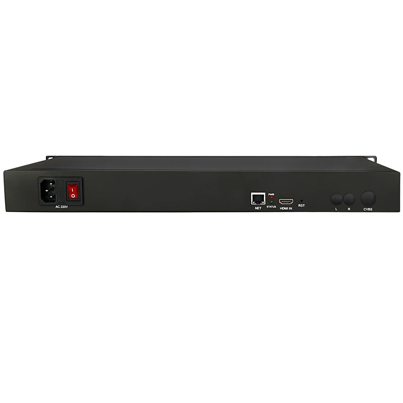 1U Rack Mount H.264 HDMI Video Encoder 1080P 60fps HDMI to IP Encoder forLive Streaming RTSP RTMP UDP HTTP