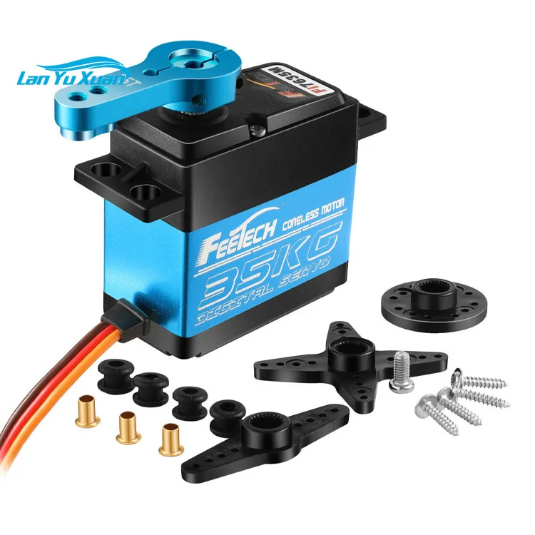 High Speed 180degree Rc Servo Coreless Metal Gear 7.4V Waterproof 35kg Servo for Diy Robotic/Rc Truck/RC Helicopter /robotic Arm