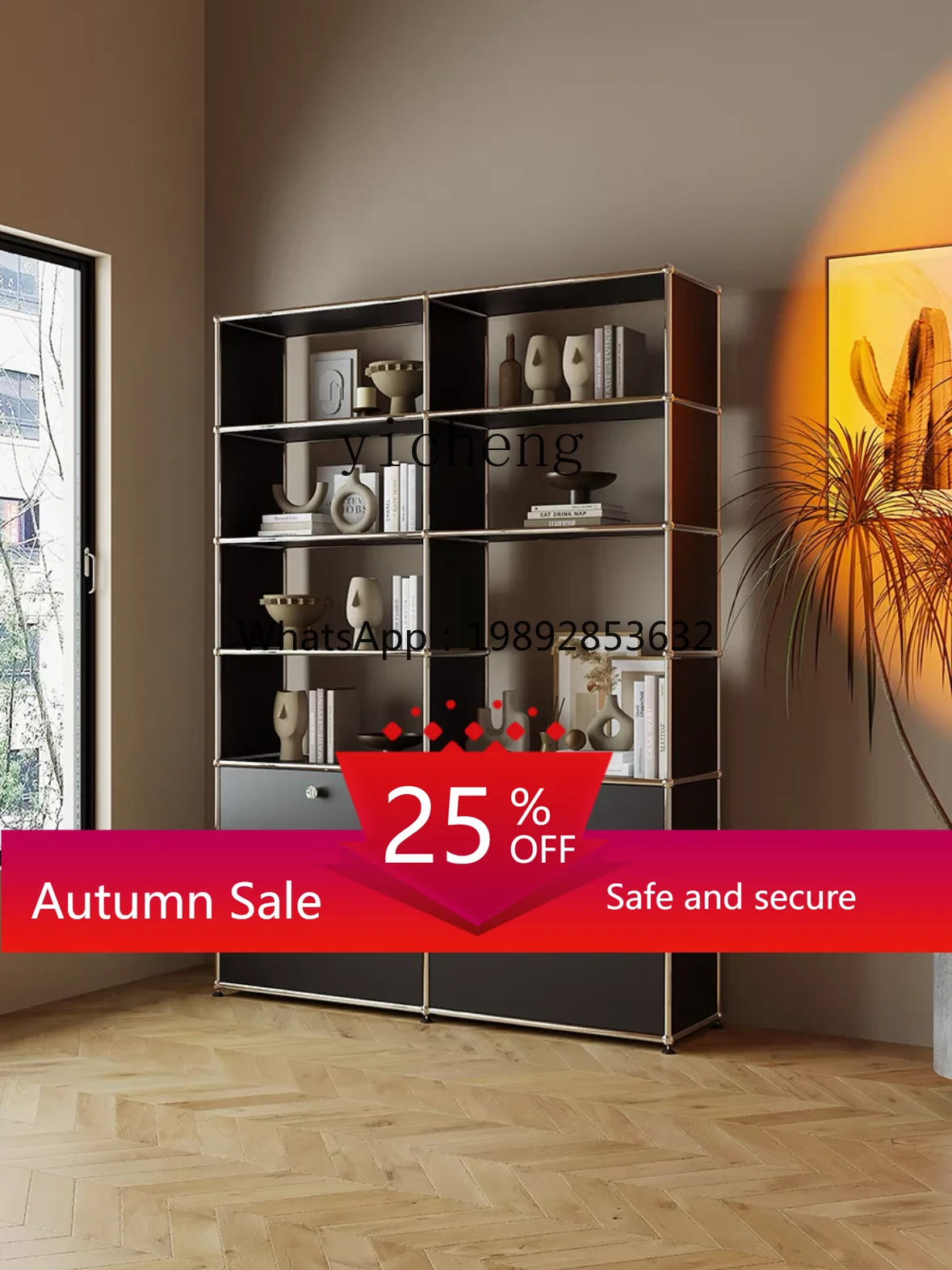 

Modern luxury home decoration, TV cabinet, floor decoration, Nordic living room, flowing fountain, fish tank