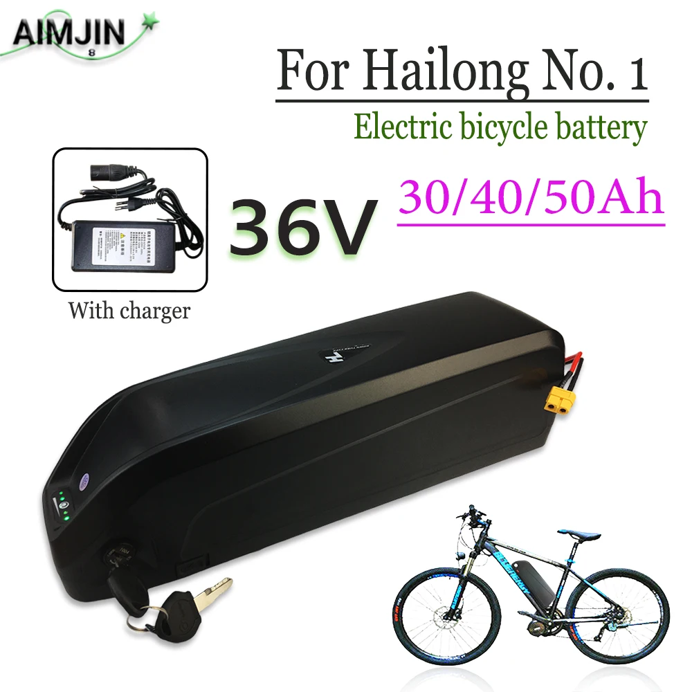 

36V 30Ah 40Ah 50Ah 60Ah 18650 Hailong Battery For Bafang BBS02 BBS03 BBSHD Motor With charger