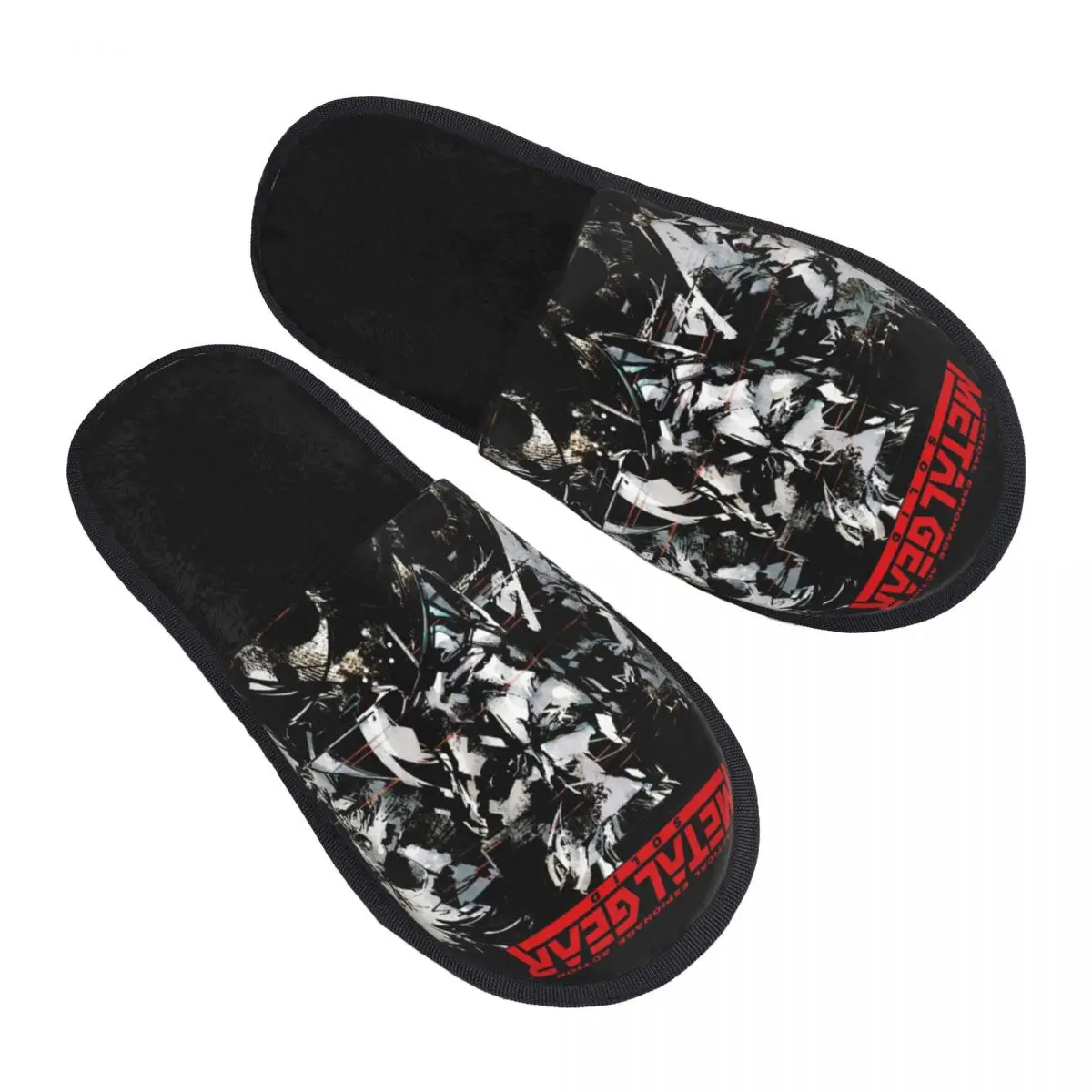 MGS1 Solid Snake Game Men Women Furry slippers,Cosy Color printing special Home slippers,Neutral slippers pantoufle homme