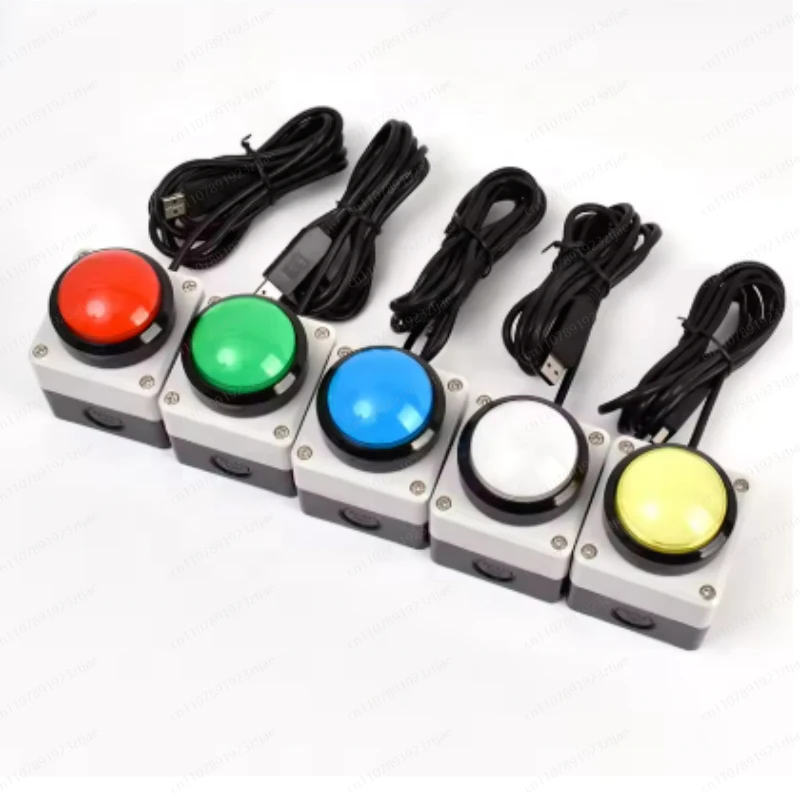 1pcs 62mm Programmable Shortcut Key, Backlit Custom Button & Wireless Remote Control for Gaming Live Streaming