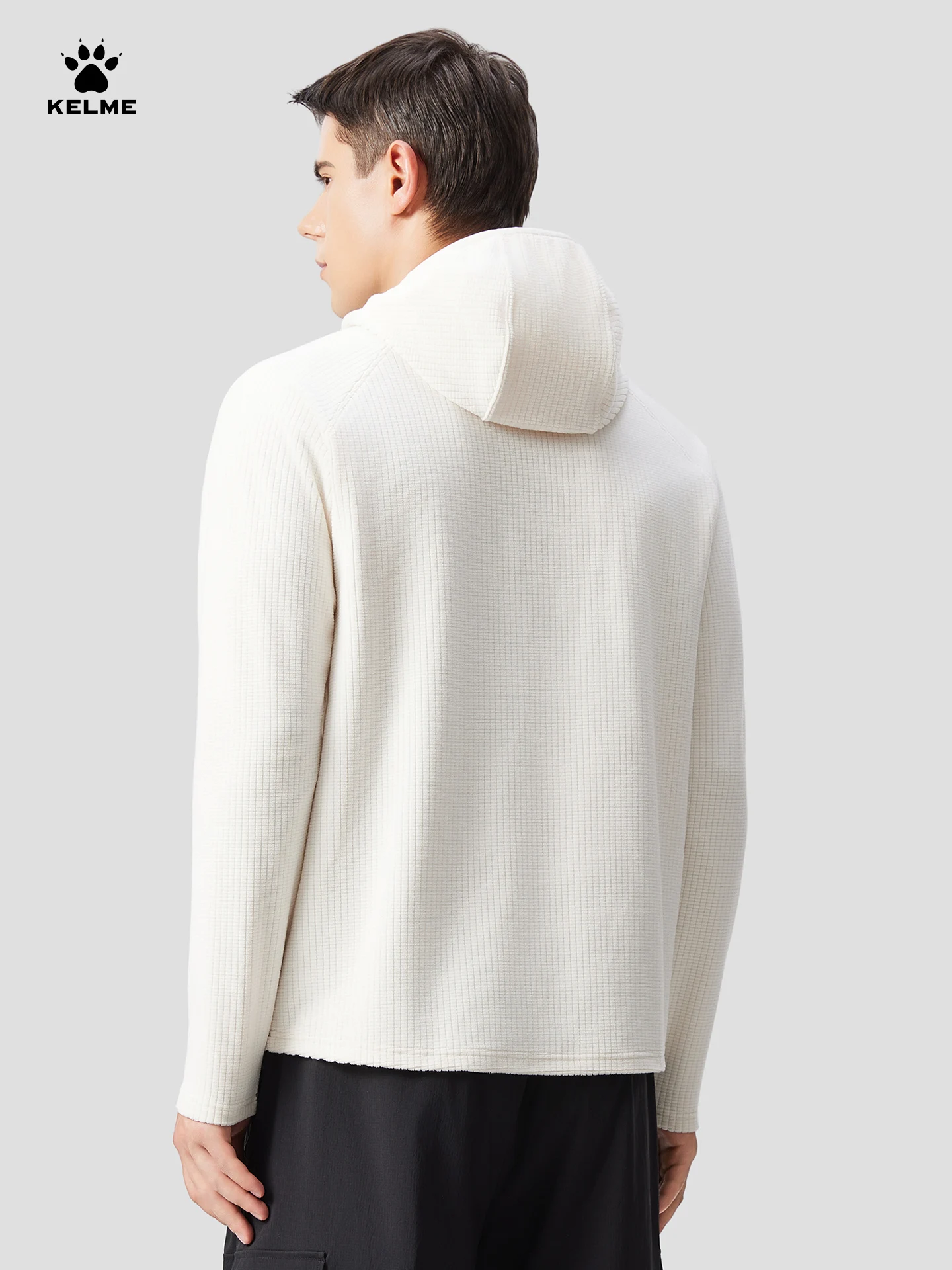 Kelme Men's Sports Hoodie Outdoor Windproof Jacket Casual Running Long Sleeve Wool Warm Hoodie Fashion Hoodie