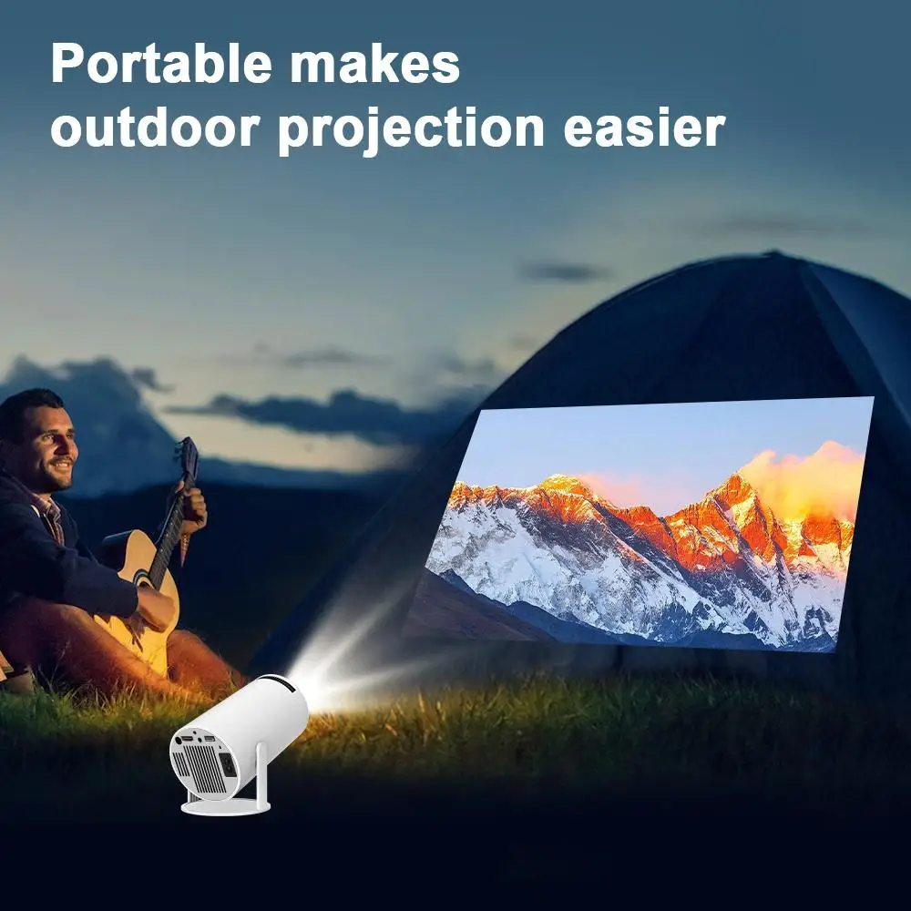 GJ300 Smart Projector for Android 11 1GB 8GB Support 4K Decoding for Home Theater Video Proyector 720P Wifi 6 Bluetooth 5.0