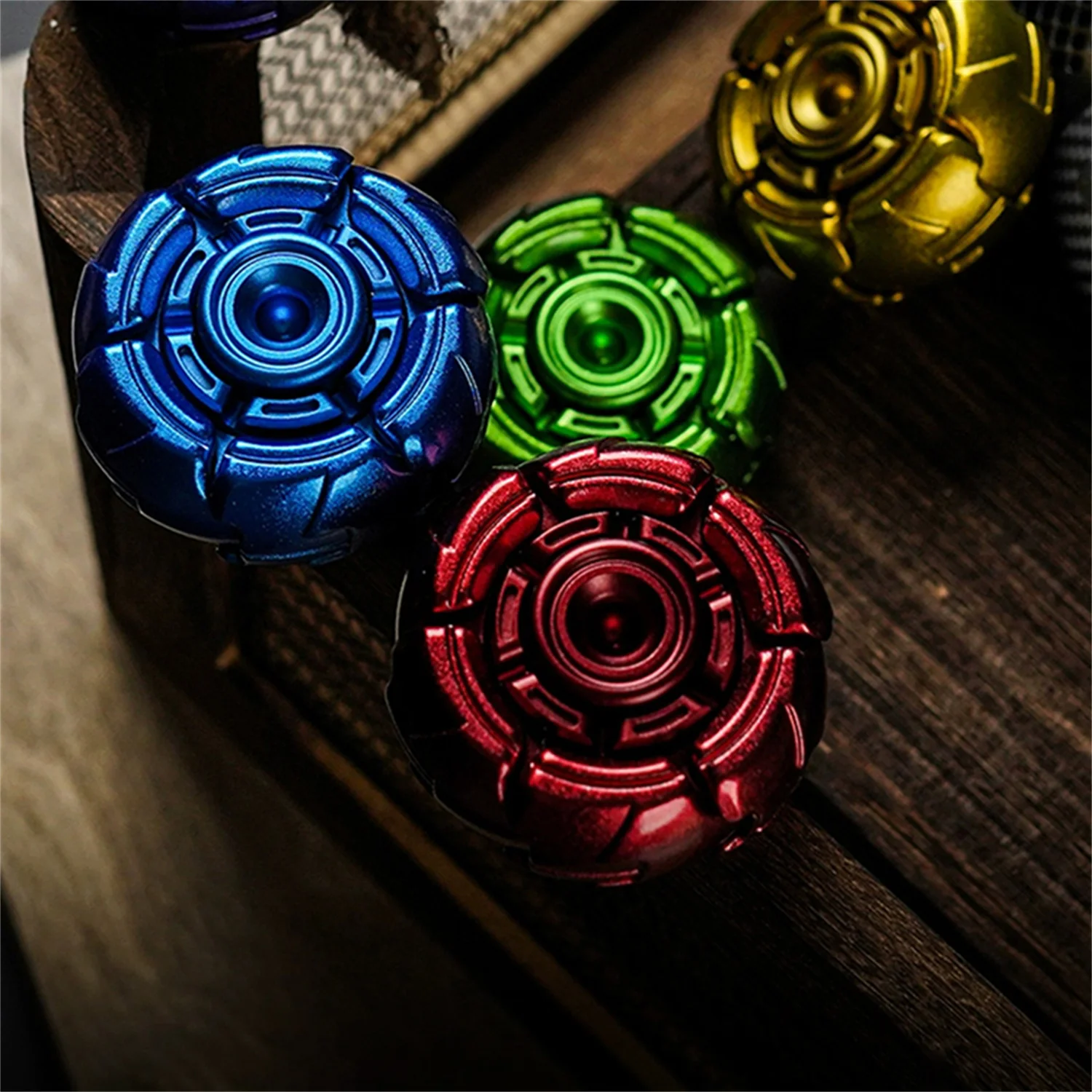 

GoBigger EDC Aluminum alloy Fidget Spinner Fingertip Gyro Decompression Toys Black Technology Fidget Toy