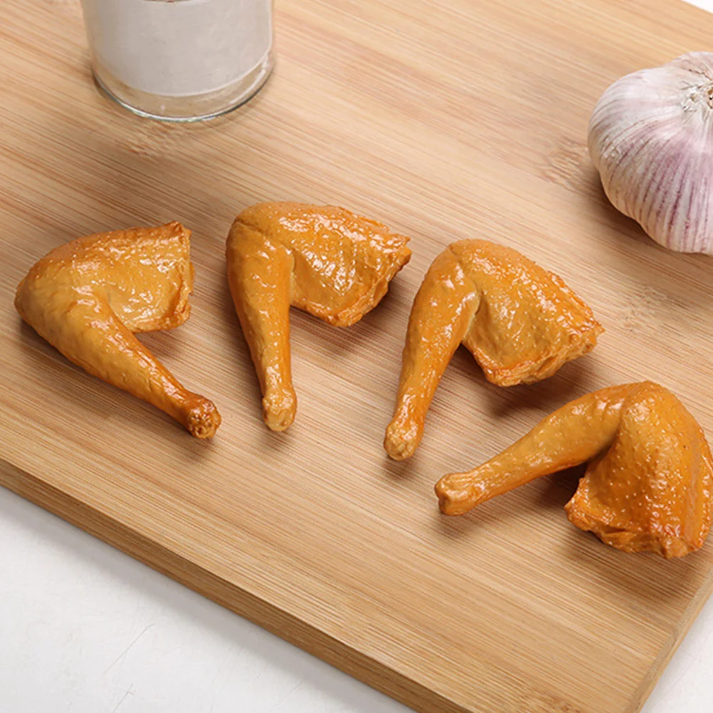 4Pcs Realistic Duck Leg Models Lifelike Simulation Cooked Duck Legs for Bakery Decor House Display Photography Props Artificial