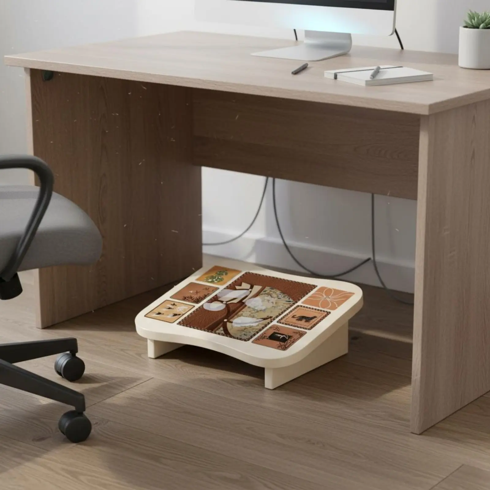 Under Desk Footrest Ergonomic Office Foot Stool Leg Rest Stool Space Saving Home Comfort Easy to Clean