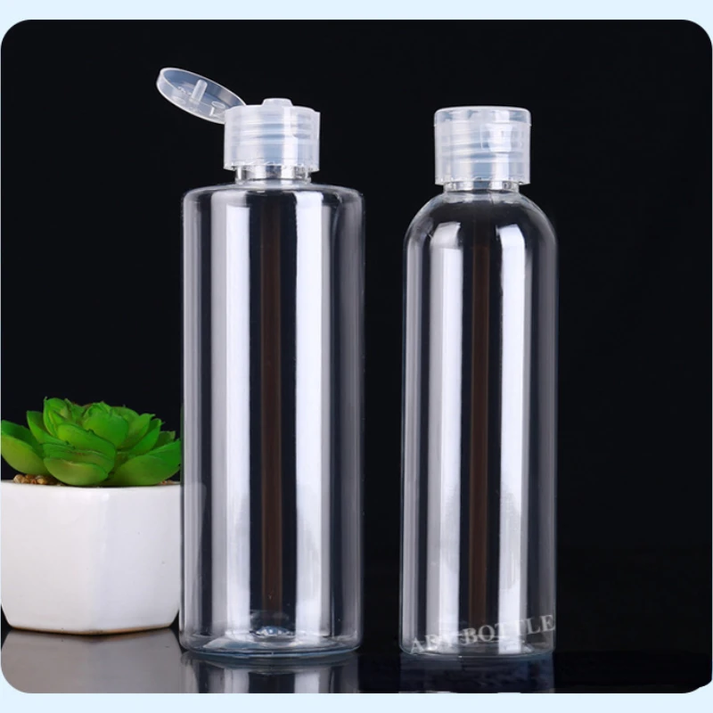 Transparent Empty Bottle Plastic Portable Travel Refillable Cosmetics Liquid Dispensing Butterfly Cover Containers
