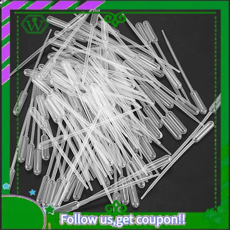 ABIK-500PCS Graduated Pipettes Dropper Polyethylene (0.5Ml)