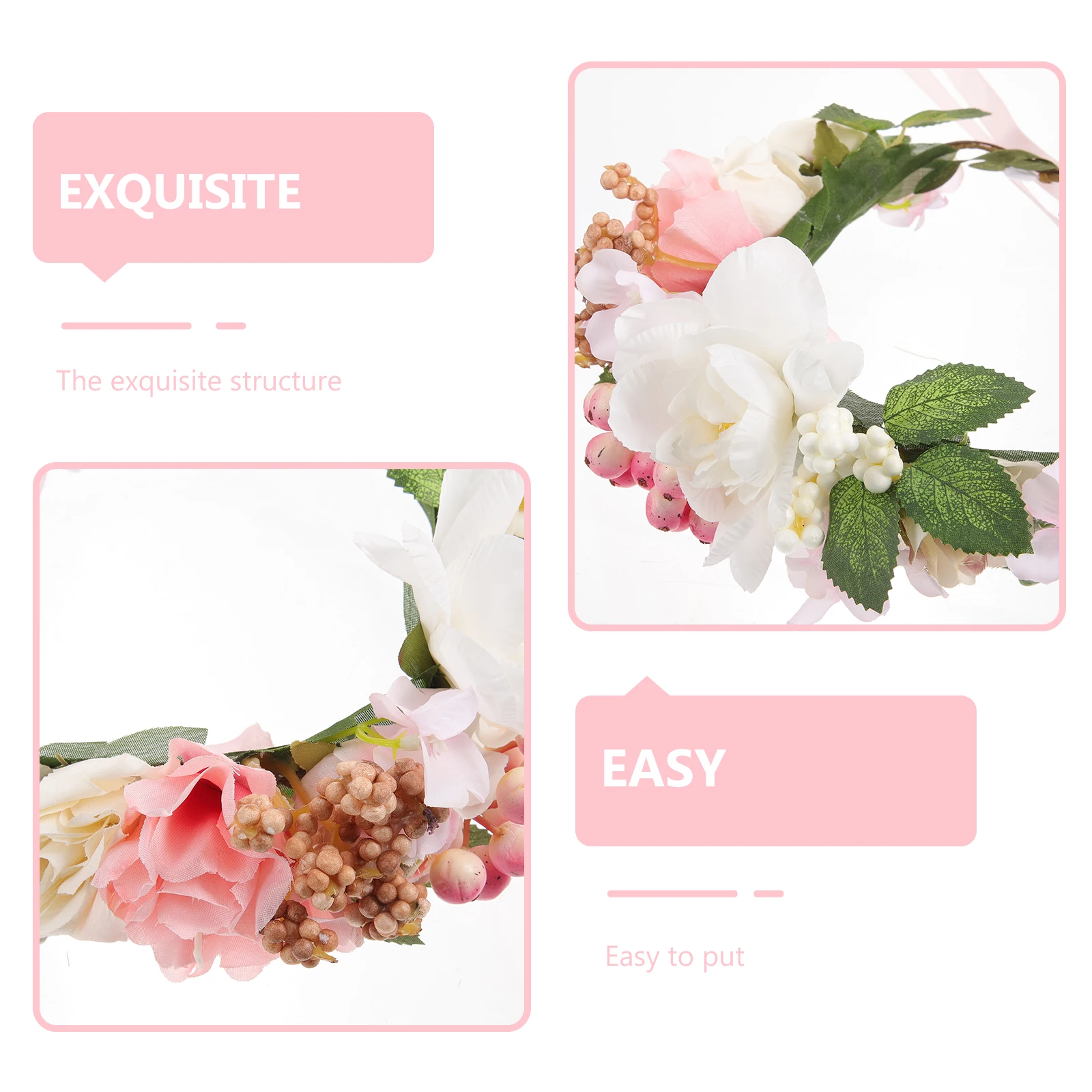 

Hawaiian Garland Headdress Flower Crowns Women Wedding Bridal Headpieces Decor Wreaths Party Bride Roses Durable Stylish Perfect