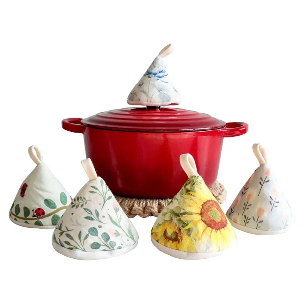 Enamel Pot Cotton Anti-Scalding Pot Triangle Hat Cloth Cover Insulation Pot Handle Thicker Pot Holder Kitchen