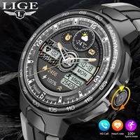 LIGE nuevo reloj inteligente para hombres 2024 NFC relojes inteligentes mensaje recordatorio impermeable Fitness deporte reloj Bluetooth llamada música hombres Smartwatch