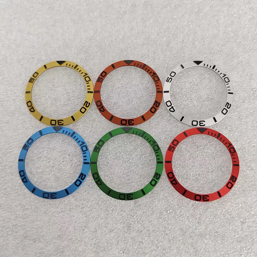 Multi color 38mm high-quality inclined aluminum bezel bezel with inner diameter of 30.5mm, suitable for 40mm SUB case