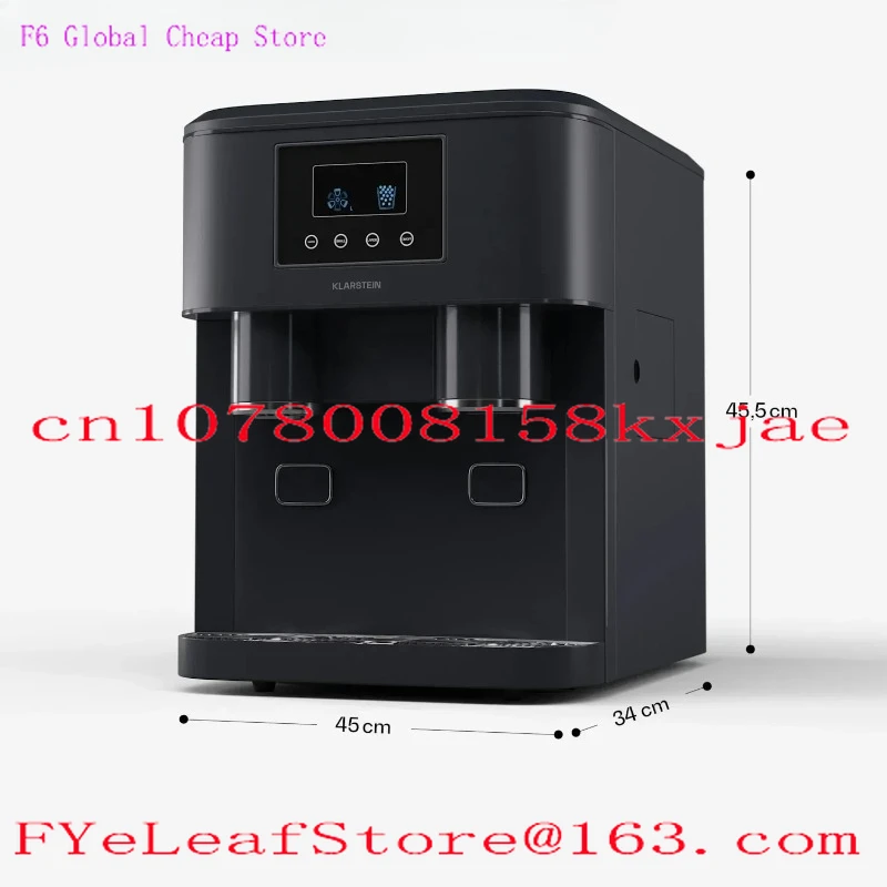 

Commercial Ice Machine Countertop Ice Maker Steel Ice Cube Maker with Cool Water Dispenser for Office Automatic Water Dispenser