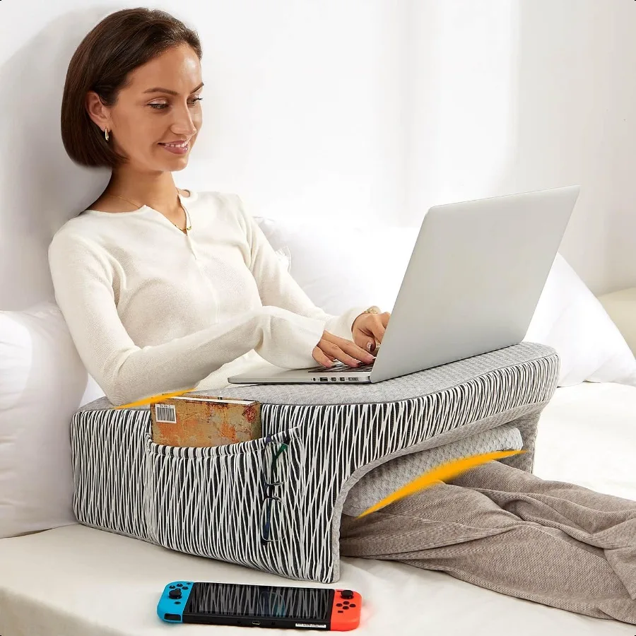 

Lap Desk Reading Pillow Gaming Lap Pillow Teens Arm Rest Pillow Reading Lap Pillow Memory Foam Pillow for Reading Working Ergon