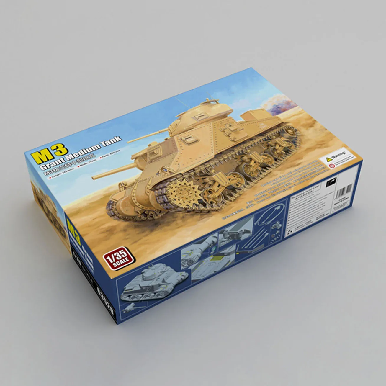 

1/35 Scale Trumpeter I Love Kit M3 Grant Medium Tank Military Tracked Vehicle Static Display Model Building Kits Toy Hobby