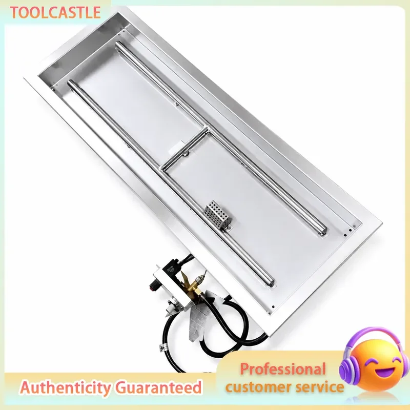36x12 Inch Stainless Steel Gas Propane Fire Pit Table Outdoor Patio Heater Stove Accessories