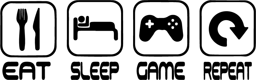 

Personalised Eat Sleep Game Repeat Gamer Wall Art Decals Stickers Bedroom Vinyl