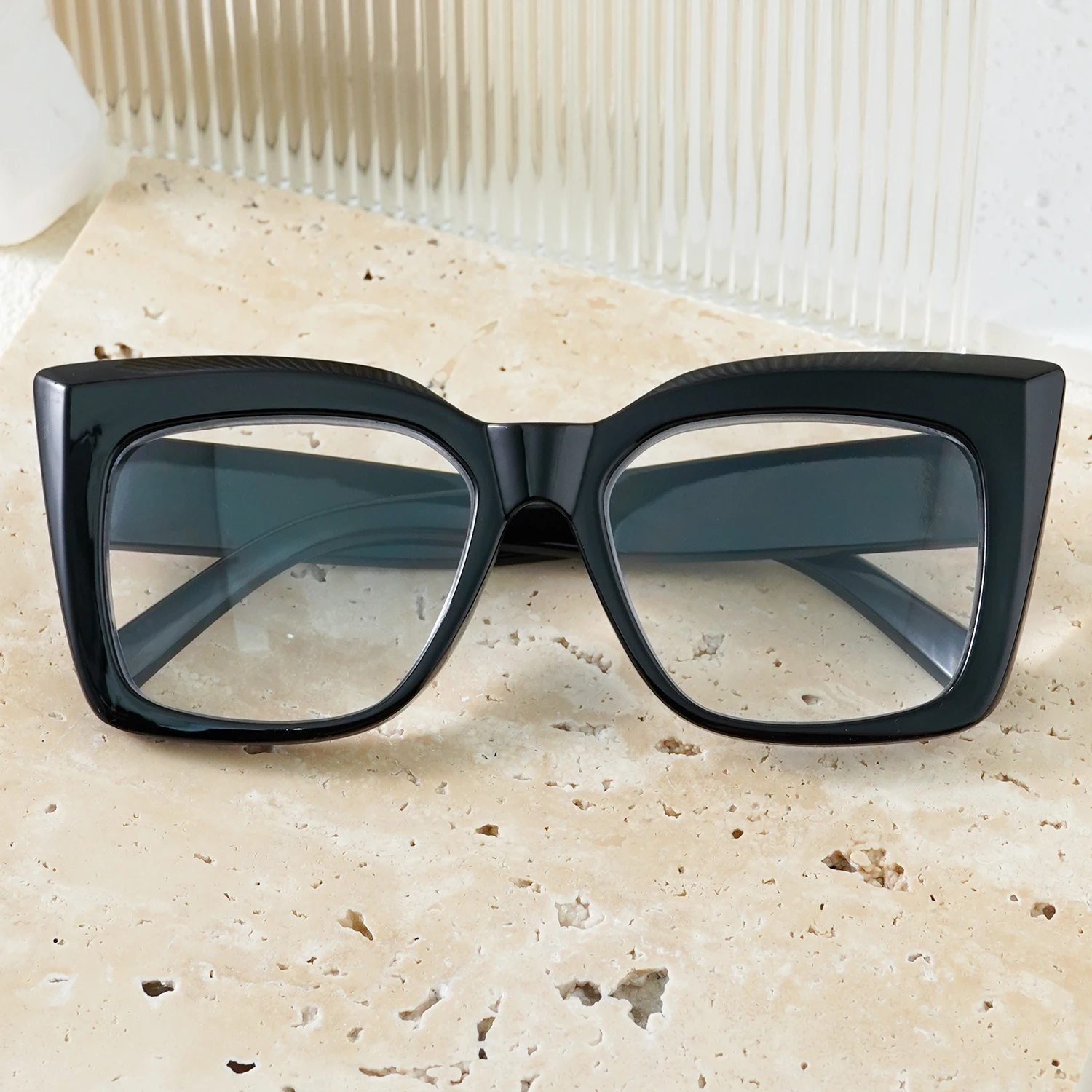 نظارات قراءة عصرية على شكل عين القطة للنساء والرجال، إطار كبير، نظارات قصر النظر الشيخوخي للمنزل والسفر والحفلات