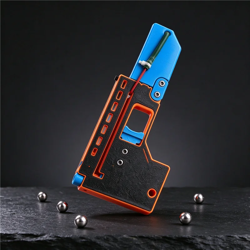 Outdoor EDC Portable Upgraded Card Folding 3D Printing Toy Rubber Band Ejection Entertainment Sports Tools
