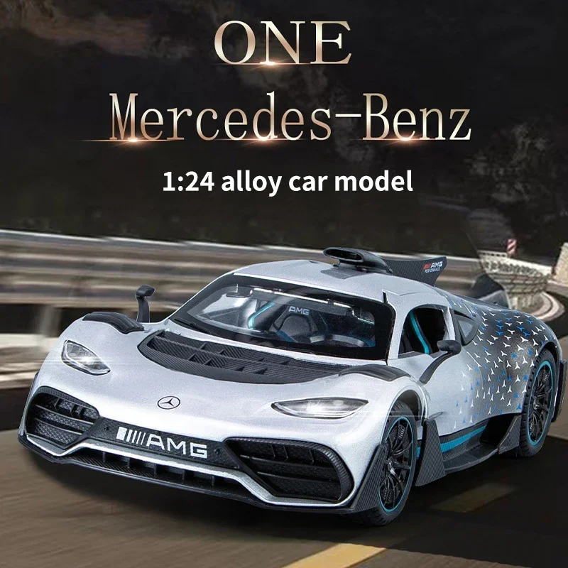 1/24 Mercedes-benz One Alloy Car Model Car Children\'s Toy Car Open Gift Ornaments Metal Sound And Light Simulation Collectibles