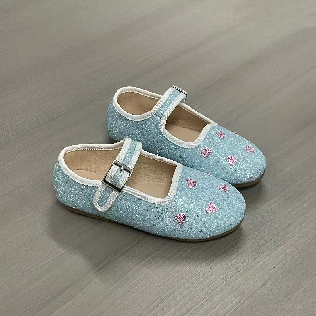 

Xingliupi New Shoes Fashion Rainbow Color Outdoor Activity Princess Shoes Children's Shoes Glitter Leather Durable Baby Shoes