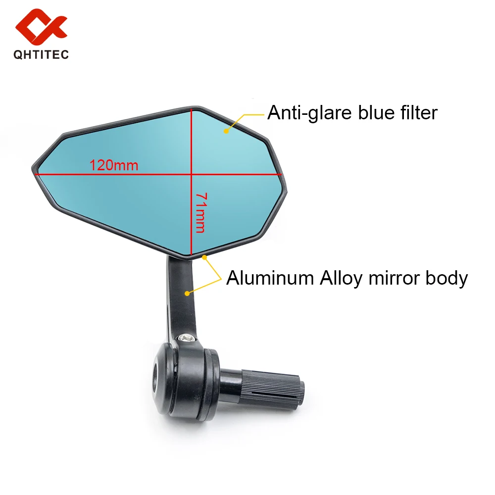 1 Pair Aluminum 7/8" Motorcycle Bar End Rearview Mirrors Universal Kawasaki Ninja 400 Ducati Honda CB650R View Mirror Accessorie - Image 3