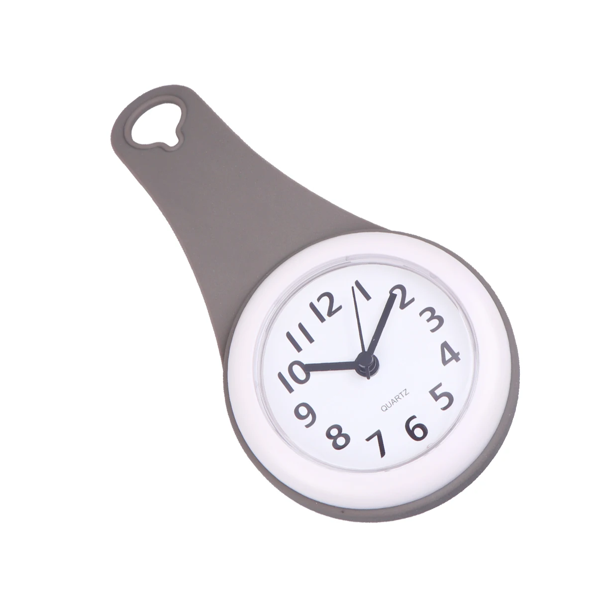 

Waterproof Wall Clock Silent Non-ticking Bathroom Grey Digital Shower Timer Home Decor Clock for Bedroom Living Room