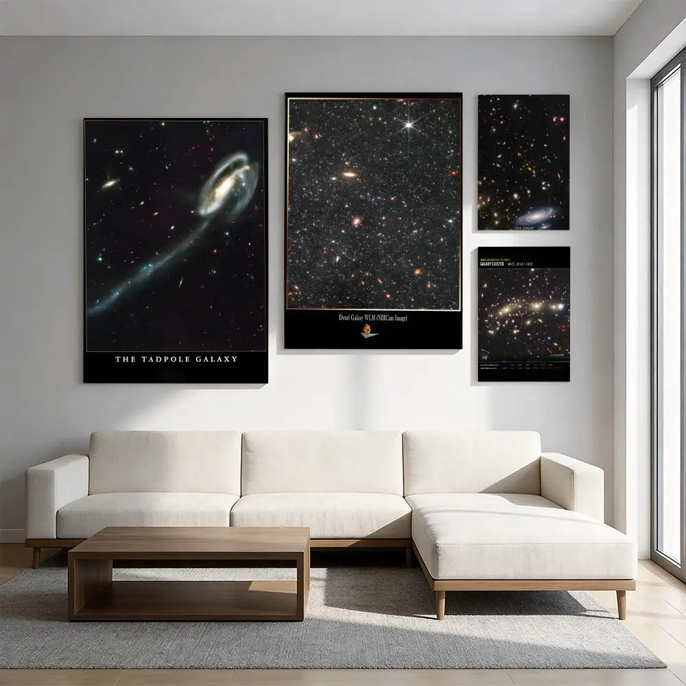 James Webb First Deep Field Pale Blue Dot Space Astronomy Science Poster Premium HD Self-Adhesive Wall Decor – Peel & Stick