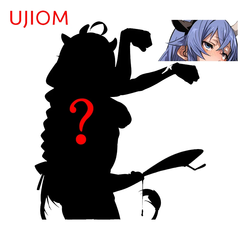 UJIOM Roxy Silhouette Anime Figure Wall Sticker Delicate Cow Suit Scratch Proof PVC Decal Suitable For Smooth Surface Decor