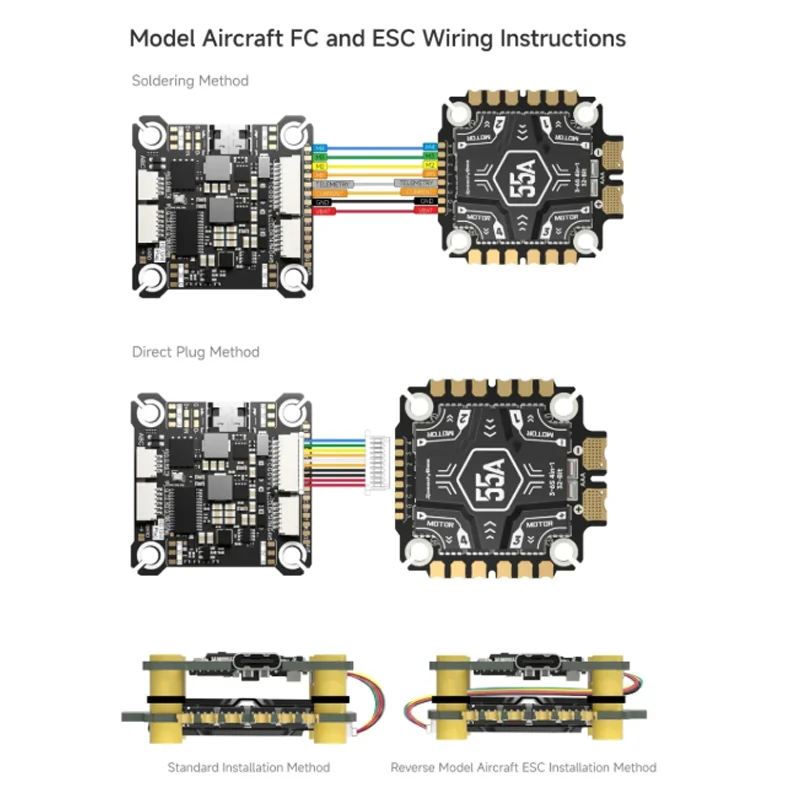SpeedyBee F405 V5 OX32 Flight Stack 55A 4-in-1 ESC 30.5×30.5mm 3-6S FPV Racing Drone FC Flight Tower DIY Parts
