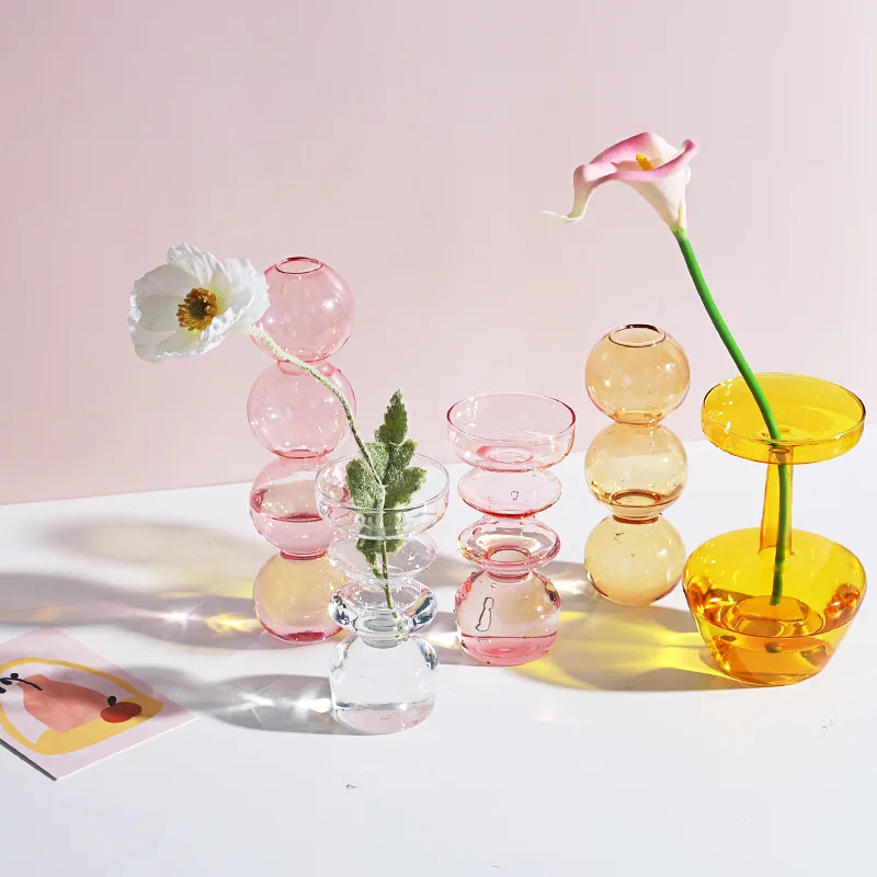 Living room dining table decoration transparent bubble hydroponic vase