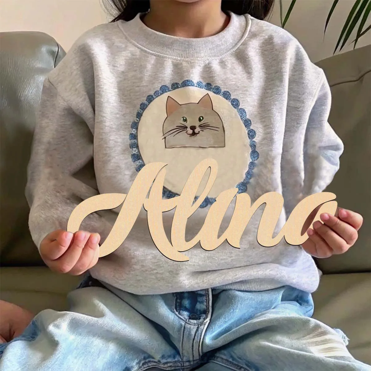 1pc Funny alma example Custom Name Wooden Plaque Wood Material Laser-Cut Sign Unfinished Wood for Painting or Glittering