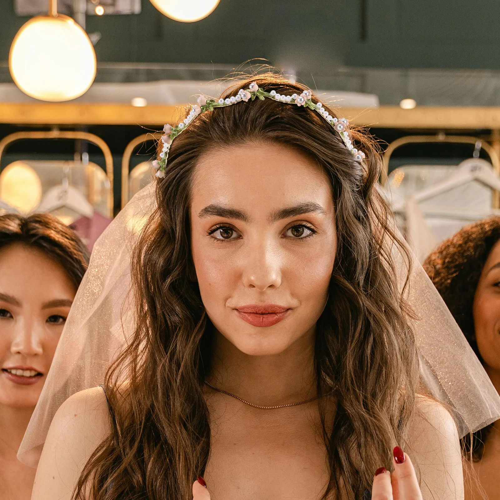 

Handmade Elegant Fake Pearl Flower Headband Bridal Wedding Party Accessories Bridesmaids Fashion Headwear