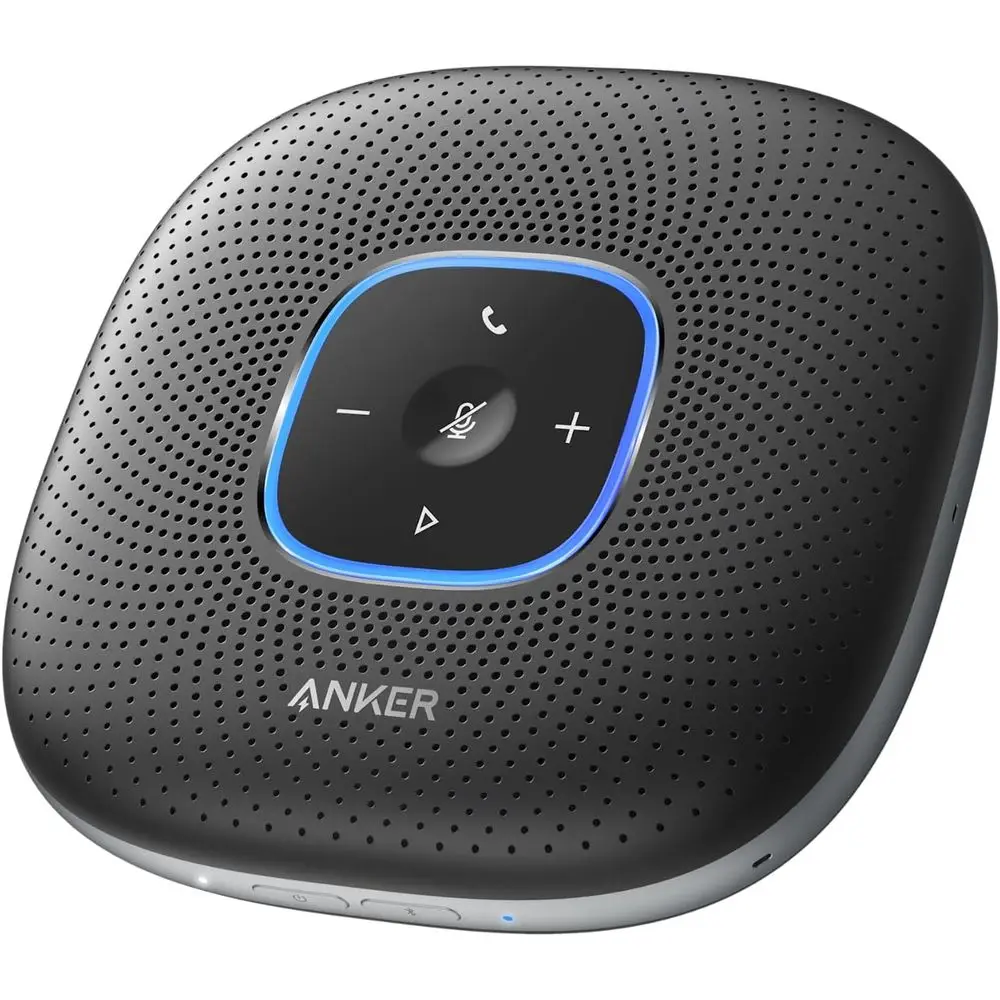 

PowerCon Speakerpe, Zoom Certiied Conerence Speaker with 6 Mics, 360° Enhanced Voice Pickup, 24H Call Time, Bluetooth 5.3, USB C